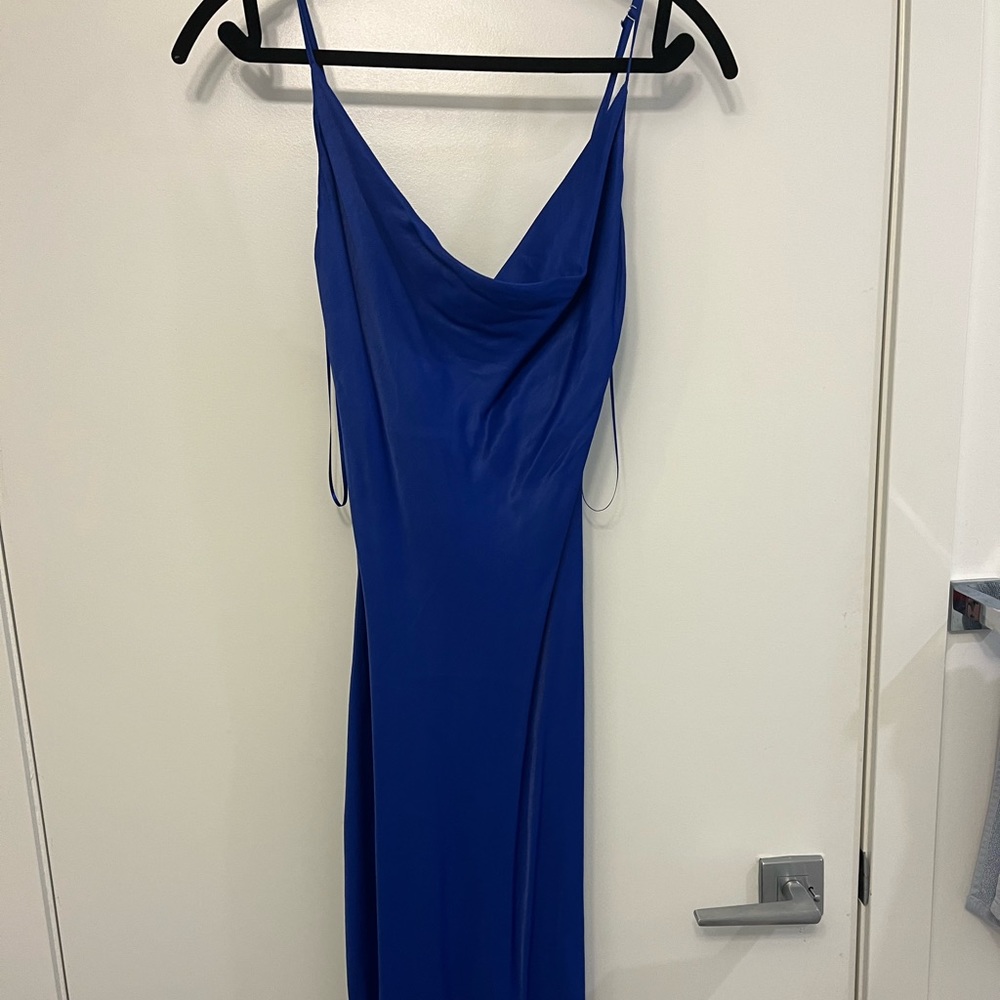 Bershka Blue Maxi Slip Dress